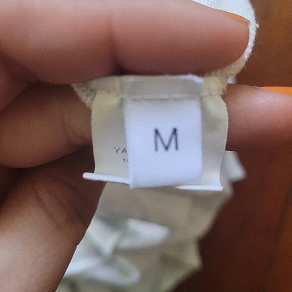 Derek Lam Tan White Tee, sz Small-Medium - Picture 9 of 10